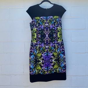 Maggy London | Classic black green purple blue dress | size 10